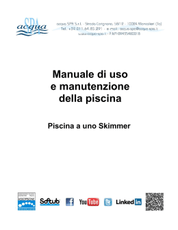 Manuale uso e manutenzione piscina a uno