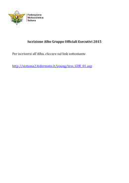 Iscrizione Albo GUE 2015