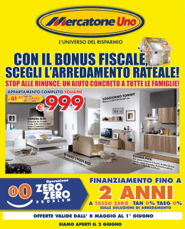 MERCATONE UNO Col bonus fiscale, scegli l