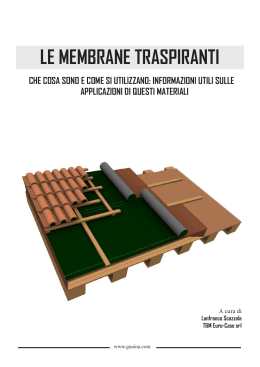 LE MEMBRANE TRASPIRANTI - Tecnologie e Materiali per l`edilizia