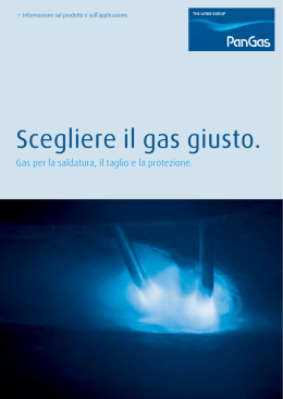 Scegliere il gas giusto. Gas per la saldatura, il taglio e la