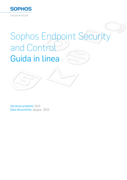 Sophos Endpoint Security and Control Guida in linea