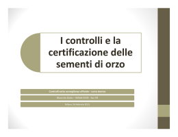 Sementi CERTIFICATE - CRA-SCS