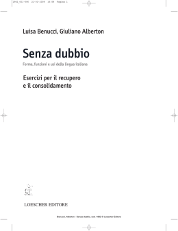 Senza dubbio - Loescher Editore