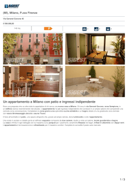 Un appartamento a Milano con patio e ingressi