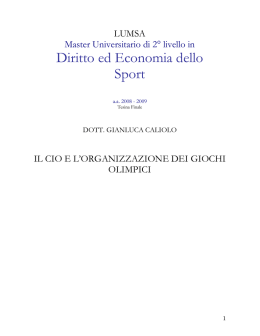 Il CIO e le organizzazioni dei Giochi Olimpici