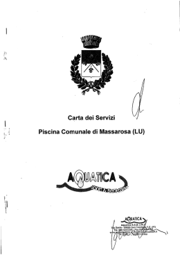 Carta dei servizi Piscina Comunale Massarosa