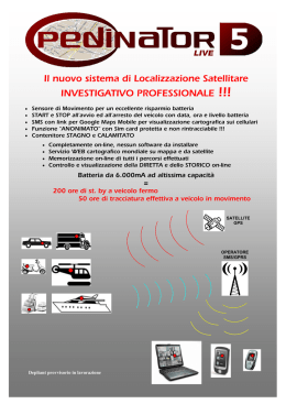 Il nuovo sistema di Localizzazione Satellitare