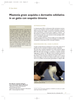 Miastenia grave acquisita e dermatite esfoliativa in un gatto con