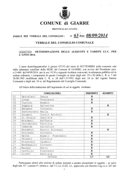 COMUNE di GIARRE - Amministrazioni Comunali