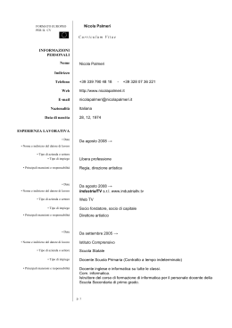Scarica il curriculum in formato europeo + quello