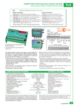 trasmettitore di peso analogico e digitale con rs485