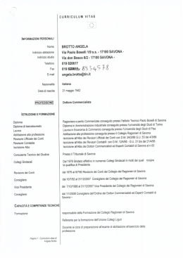 &Igrave;NFORMAZIONI PERSONALI