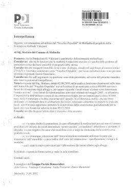 Comune di Molinella Provincia di Bologna «È? ` Nr.0001331 Data