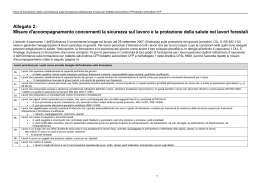 Misure d`accompagnamento concernenti la sicurezza sul lavoro e la