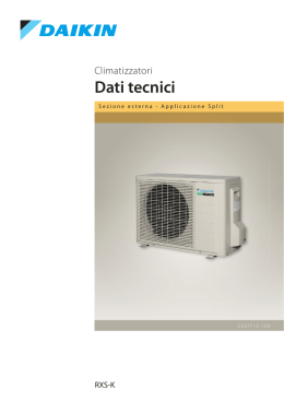 Scheda tecnica unit&agrave; esterna