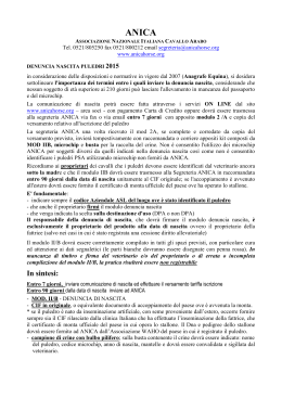 procedura registrazione puledri nati in italia nel 2015