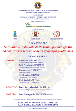 THE INTERNATIONAL ASSOCIATION OP LIONS CLUBS Distretto
