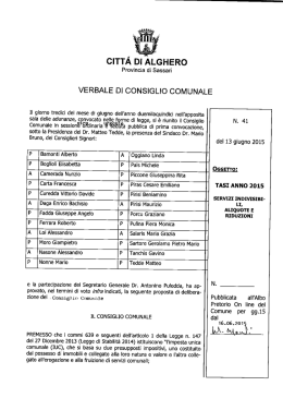 CITTÀ DI ALGHERO - S.E.C.AL. S.p.A.