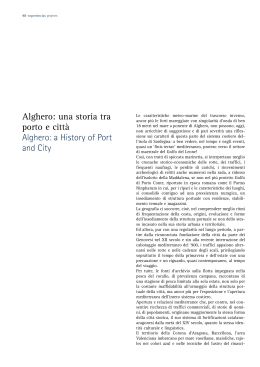 Alghero: una storia tra porto e città Alghero: a History of Port