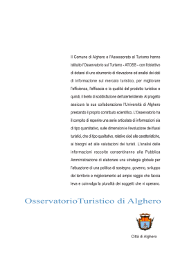 Il Comune di Alghero e l`Assessorato al Turismo