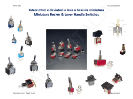 Interruttori e deviatori a leva o bascula miniatura