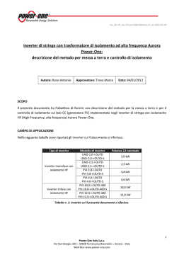 Inverter di stringa con trasformatore di isolamento ad