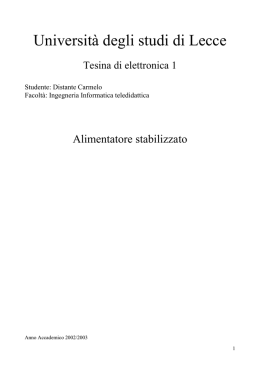 Universit&agrave; degli studi di Lecce - &ldquo;E. De Giorgi&rdquo; &ndash; Universit&agrave; del Salento