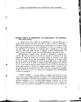 Esempio pratico di apparecchio con trasformatore di accensione