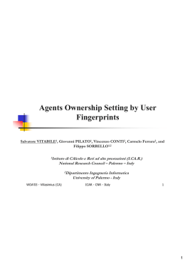Agents Ownership Setting by User Fingerprints