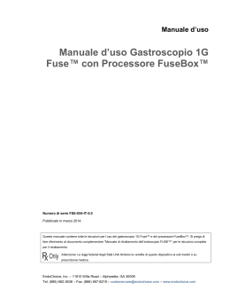 FSE-054-IT-5.0 Manuale d`uso Gastroscopio 1G Fuse