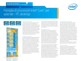 Famiglia di processori Intel® Core™ per aziende