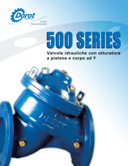 Valvole idrauliche con otturatore a pistone e corpo ad Y