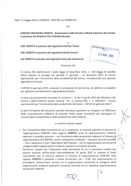 Accordo detassazione 2013 CONFAPI INDUSTRIA