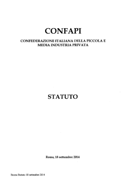 Statuto CONFAPI 2014 - API