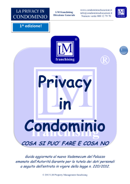 Privacy in condominio