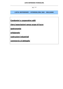 Condomini e cooperative edili clero/associazioni senza scopo di