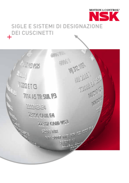 sigle e sistemi di designazione dei cuscinetti