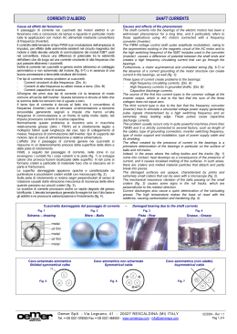 CORRENTI D`ALBERO SHAFT CURRENTS