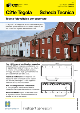 Scheda Tecnica C21e Tegola