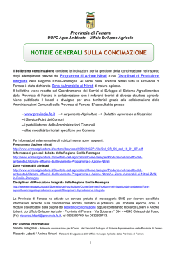 Norme generali sulla concimazione