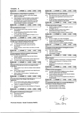 Test non estratto A - Assessorato al Turismo della Provincia di Venezia
