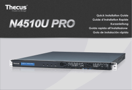 Page 1 Thecus&reg; Creator in Storage Quick Insiallaiion Guide Guide