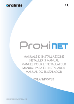 istruzioni pxlan-pxweb