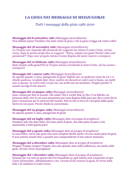 Leggi tutti i messaggi della gioia
