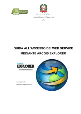 guida all`accesso dei web service mediante arcgis explorer
