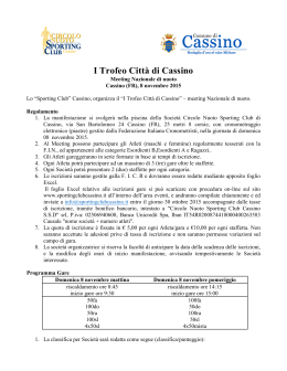 I Trofeo Città di Cassino