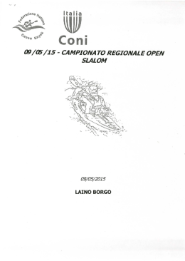 Campionato Regionale Open Slalom_Laino Borgo