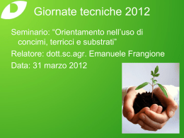 Orientamento nell`uso di concimi, terricci e substrati
