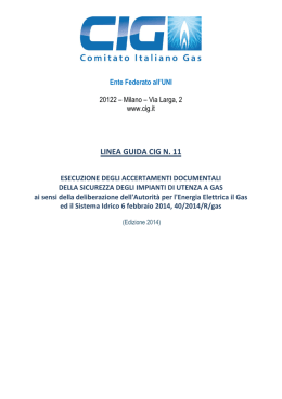 LINEA GUIDA CIG N. 11